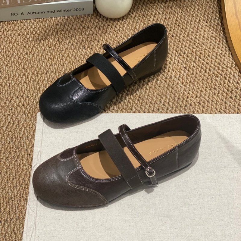 2026春季爆款法式复古风玛丽珍鞋女真皮一字带平底百搭舒适单鞋女,女鞋,玛丽珍鞋,淘宝优惠券,粉丝福利购,淘宝优惠卷