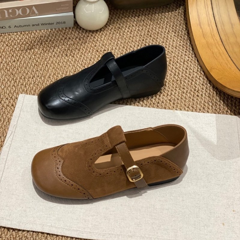法式复古玛丽珍鞋女2026春季新款日常防滑一字扣带平底百搭单鞋女,女鞋,玛丽珍鞋,淘宝优惠券,粉丝福利购,淘宝优惠卷
