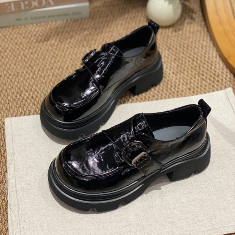 2026春季新款皮带扣乐福鞋女学院风厚底粗跟方头深口单鞋百搭舒适,女鞋,深口单鞋,淘宝优惠券,粉丝福利购,淘宝优惠卷