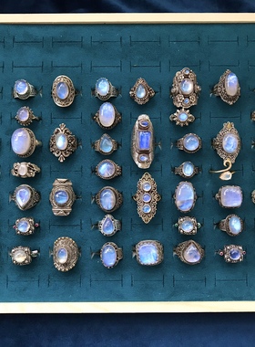 月光石月光石925蓝光复古