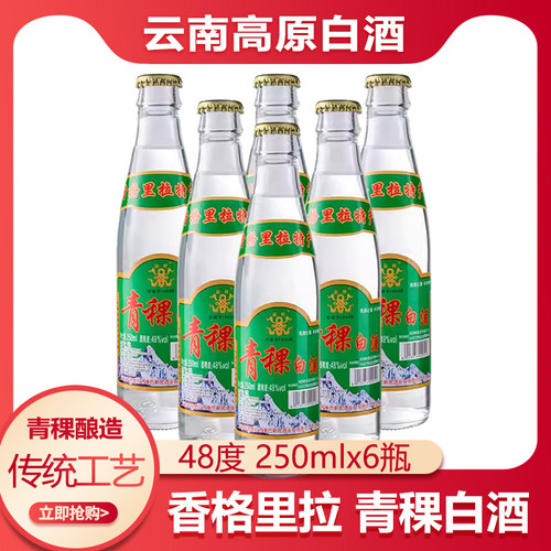 藏极青稞酒250ml*6瓶 云南香格里拉特产青稞酒48度小曲清香白酒 - 封面
