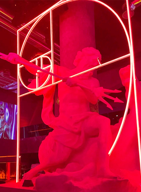 酒吧发光海王欧式人物雕塑摆件