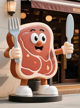 仿真牛排模型玻璃钢雕塑