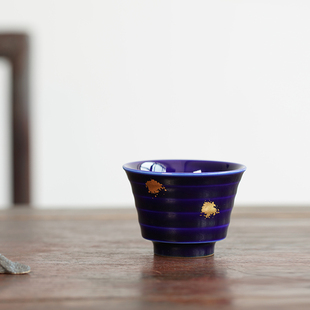 龙德堂陶艺 范泽锋烧 星月 天目盏《蓝宝公主》紫砂胎 库存请咨询