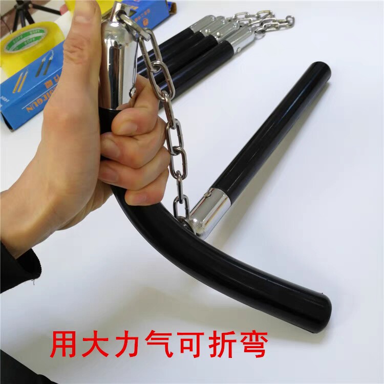 包邮李小龙二节棍实战训练功力重棍 实木橡胶双节棍双截棍两节棍