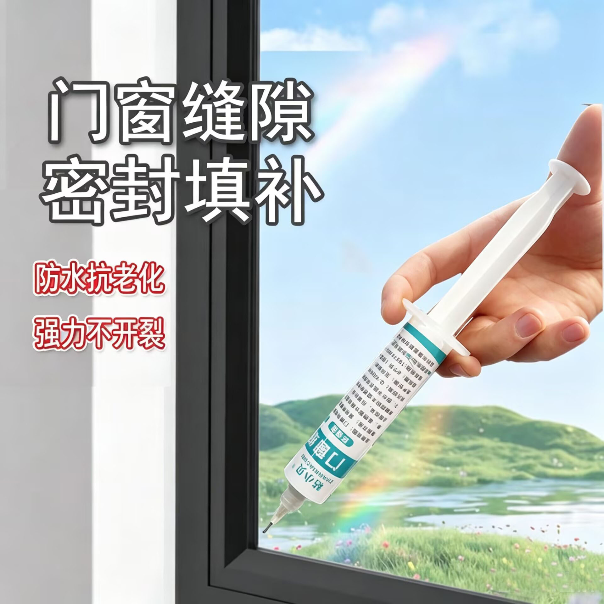 窗户漏水密封胶缝隙填补胶防水胶图片