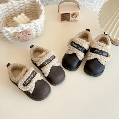 儿童加棉面包鞋2024冬季新