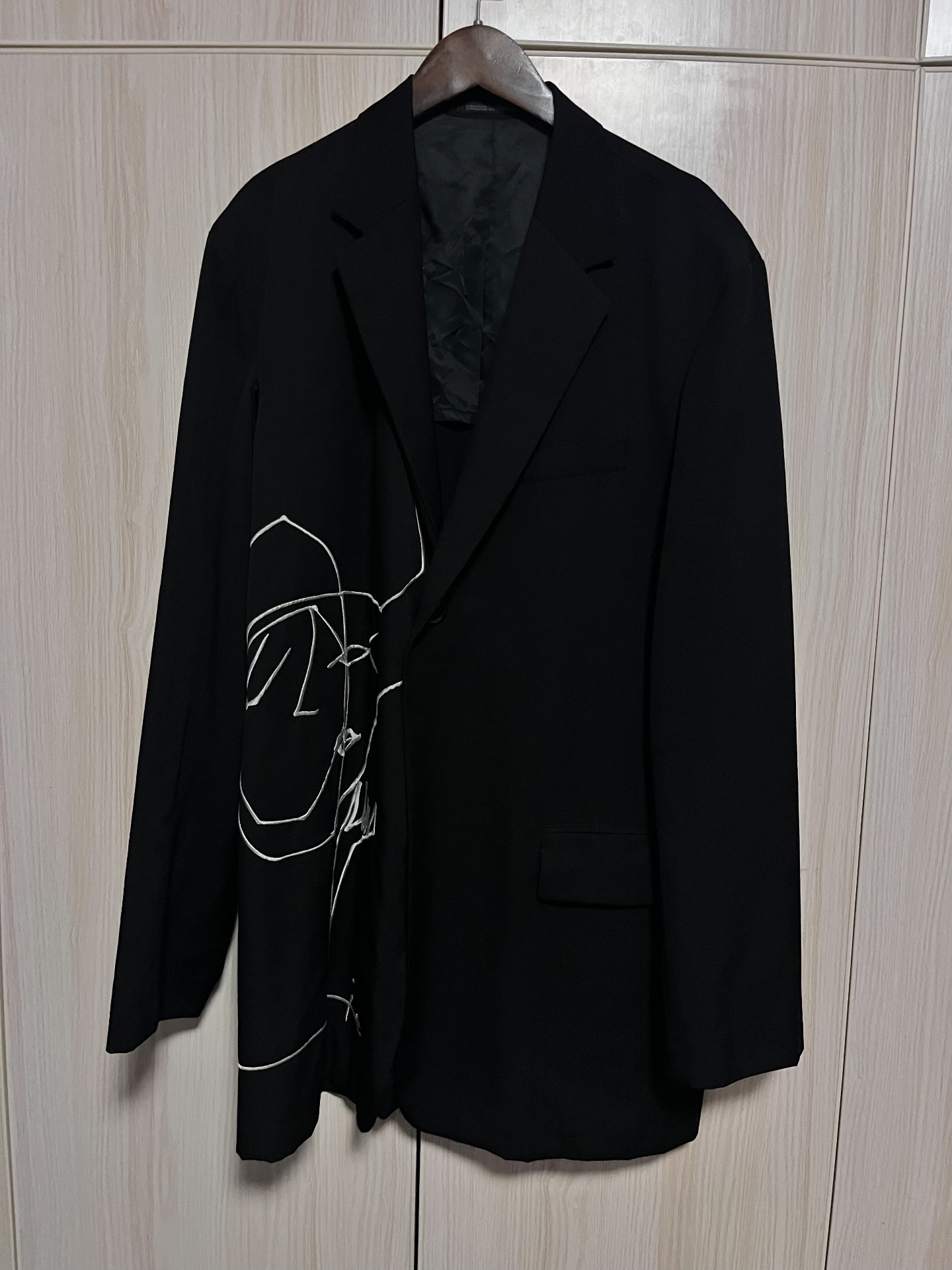 Yohji Yamamoto 16AW Rie Embroidery Blazer — detail