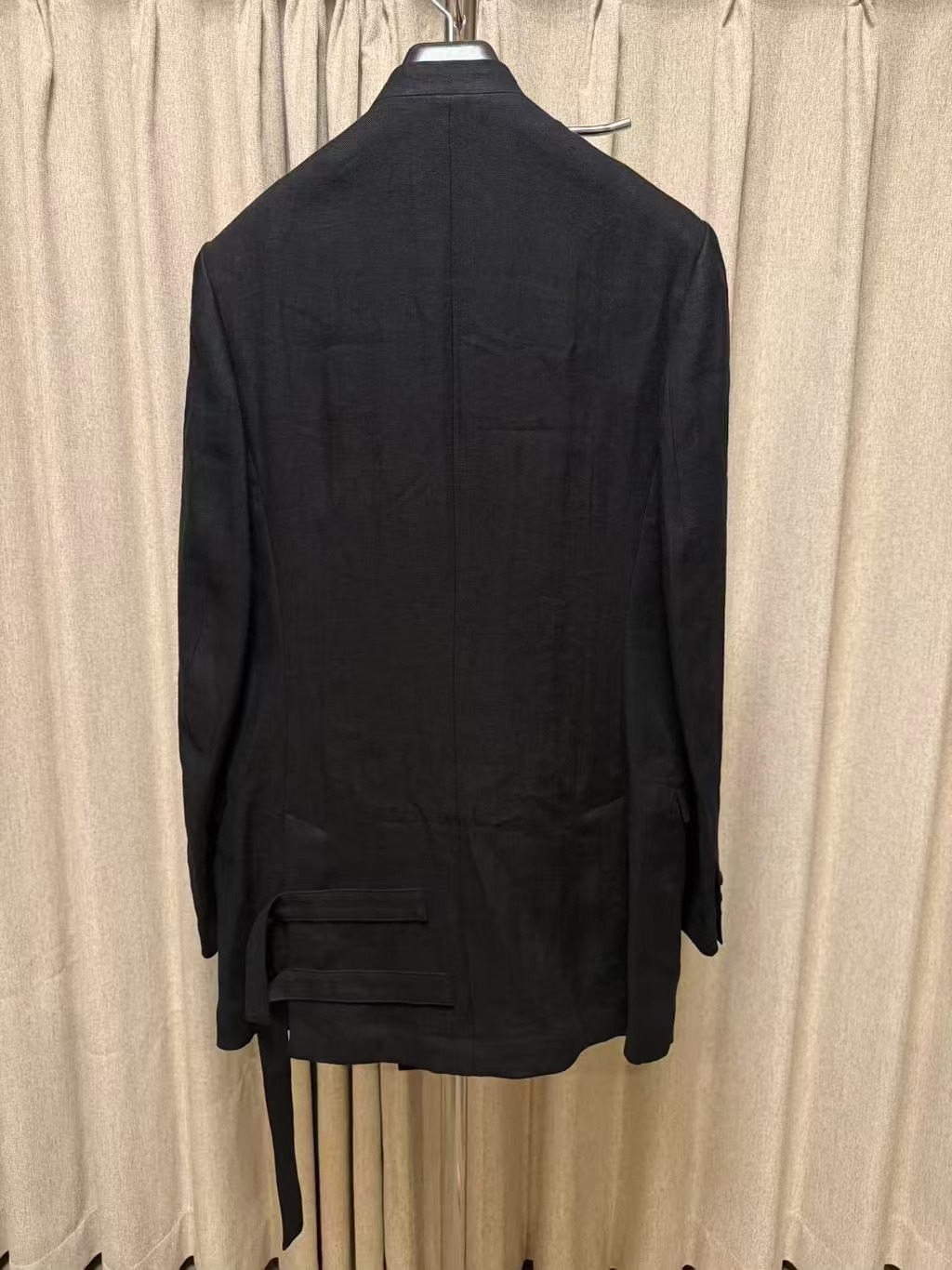Yohji Yamamoto Strap Linen Blazer — front