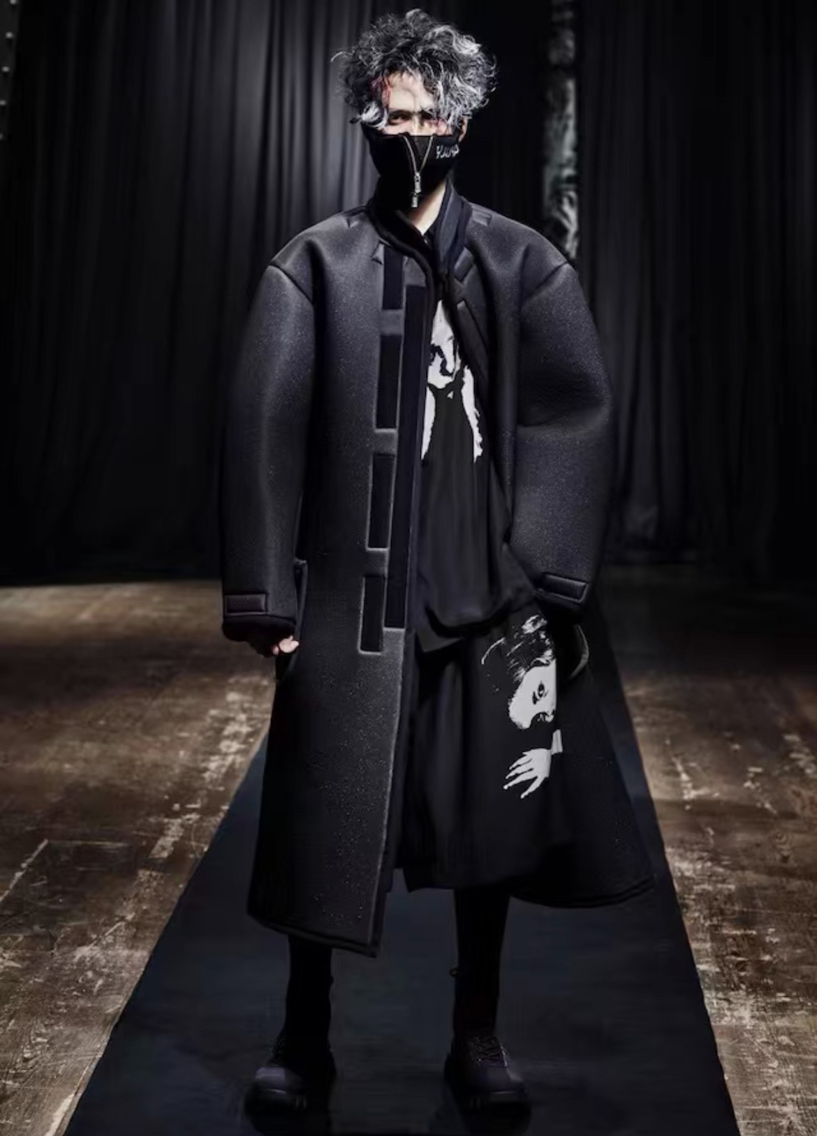 Yohji Yamamoto Silk Shirt with Glove Print — back