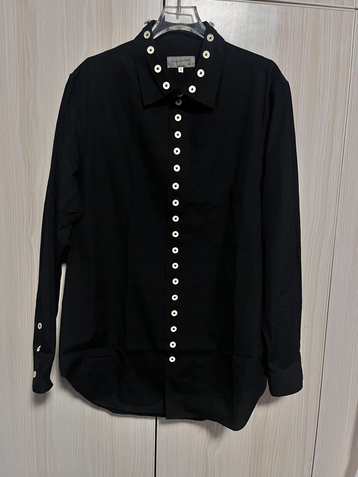 Yohji Yamamoto Double Collar White Button Shirt