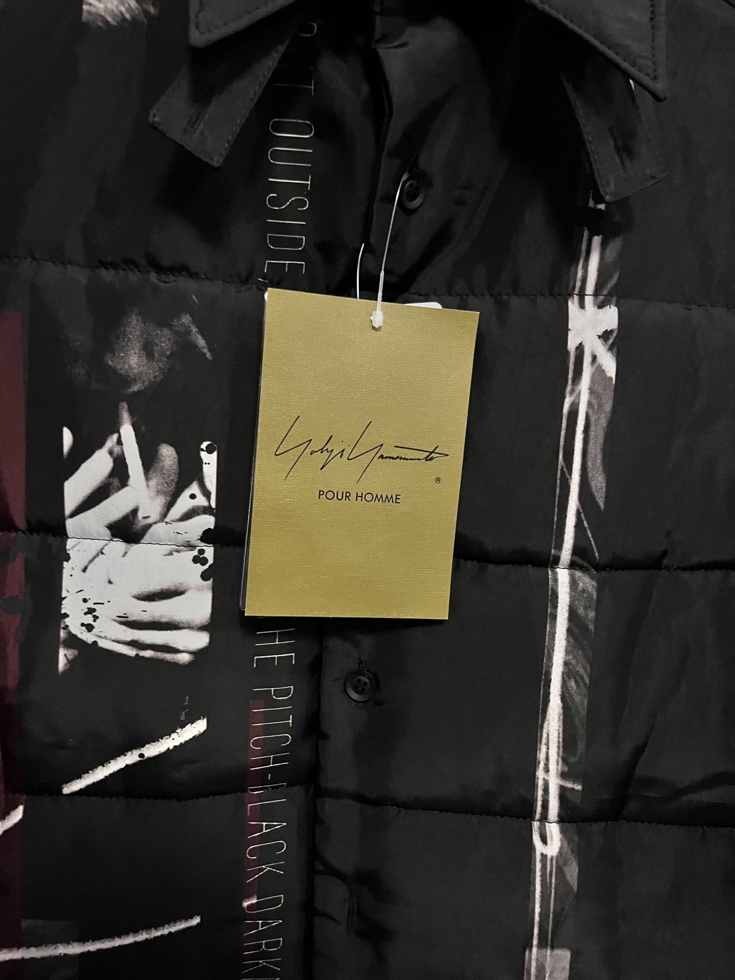 Yohji Yamamoto 25AW Printed Cotton Coat — detail