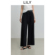 直筒裤 小黑裤 经典 简约垂感气质百搭通勤休闲裤 LILY2025夏新款 女装