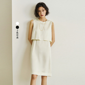 中长款 连衣裙女 女装 设计感假两件无袖 商场同款 LILY2024夏新款