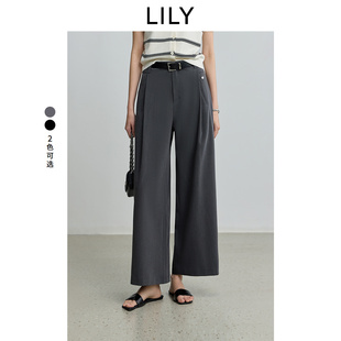 阔腿裤 九分裤 女 简约垂感宽松休闲显瘦百搭通勤薄款 LILY2025夏新款