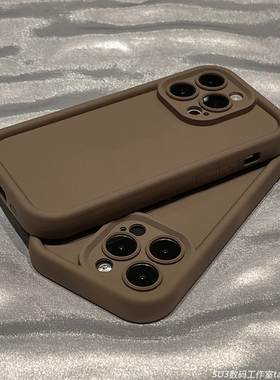 ins奶茶棕色适用oppoReno10/9pro+手机壳Reno8/7全包6/5软硅胶4se高级感K11气囊A97防摔A96网红A93s秋冬磨砂