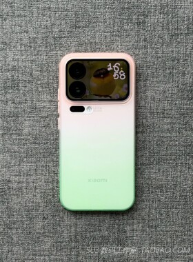 雾面磨砂粉渐变绿色适用Aie苹果17promax手机壳iPhone17/16plus超薄15防摔14软壳13半透明12mini全包小众硅胶
