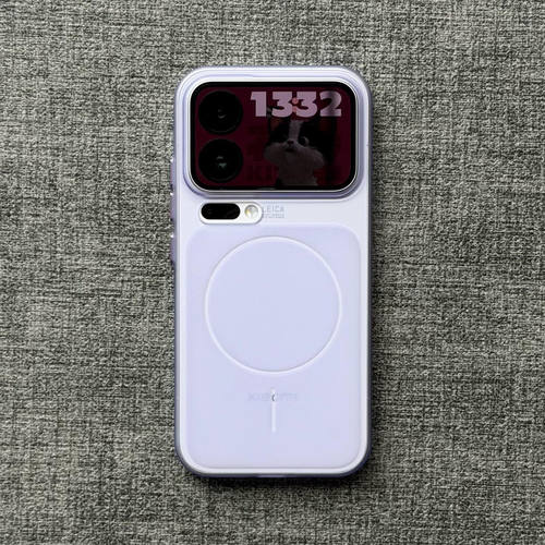 ins磨砂浅紫色磁吸硬壳Air适用iPhone16苹果17promax手机壳15plus裸机14简约13半透明12小米17金属按键超薄女