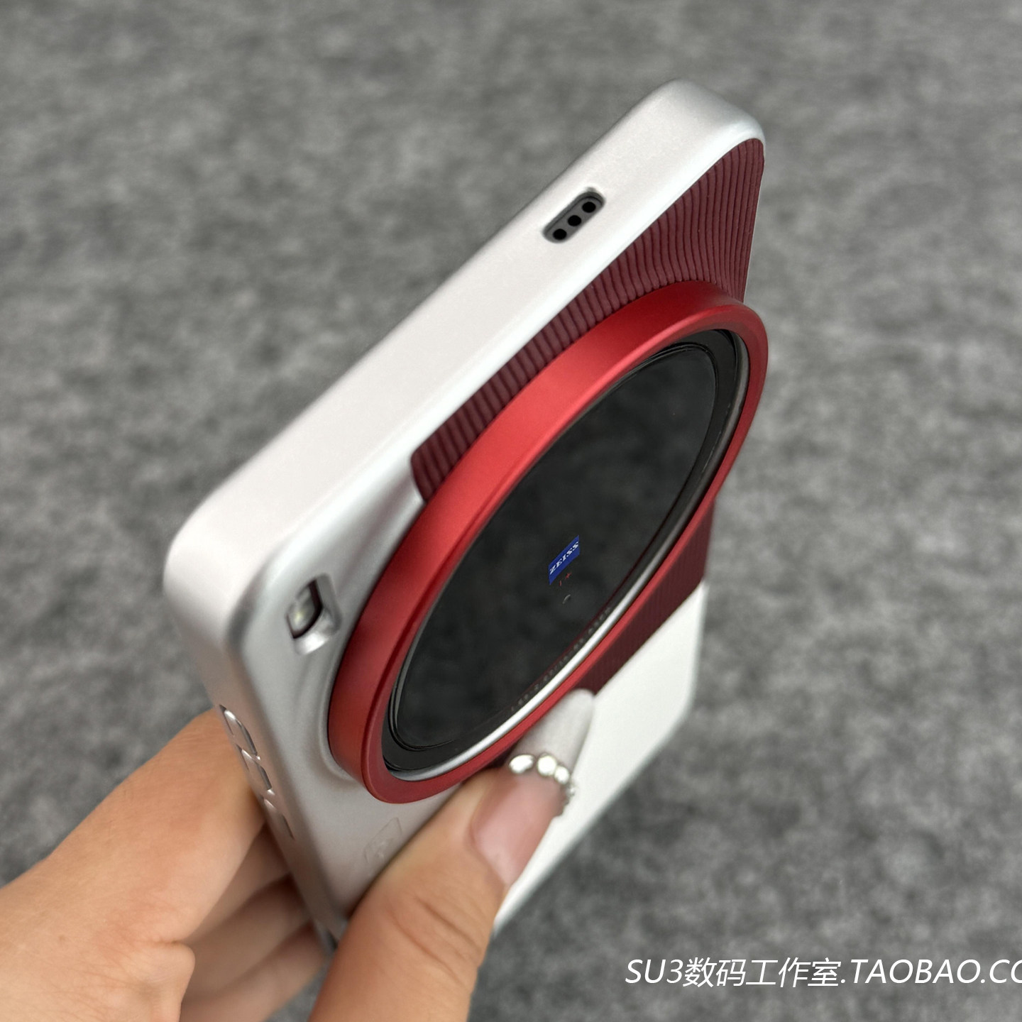 丹红加高镜头圈适用vivoX300手机壳X300pro秒变相机壳X200s高级感mini红白条纹拼接银撞色Ultra防摔亚克力潮