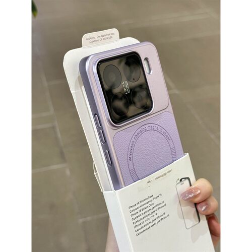 创意荔枝纹磁吸logo适用小米15pro手机壳17Ultra韵味紫畅享90promax高级感1+15T男女x300s肤感findx9spro轻薄