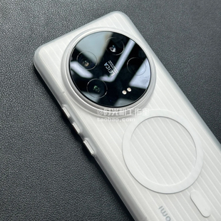 肤感白瓦楞磁吸壳适用小米15手机壳15Ultra保护套m14Pro透明不易黄13超薄PC硬红米K80独立电镀按键K70至尊k60