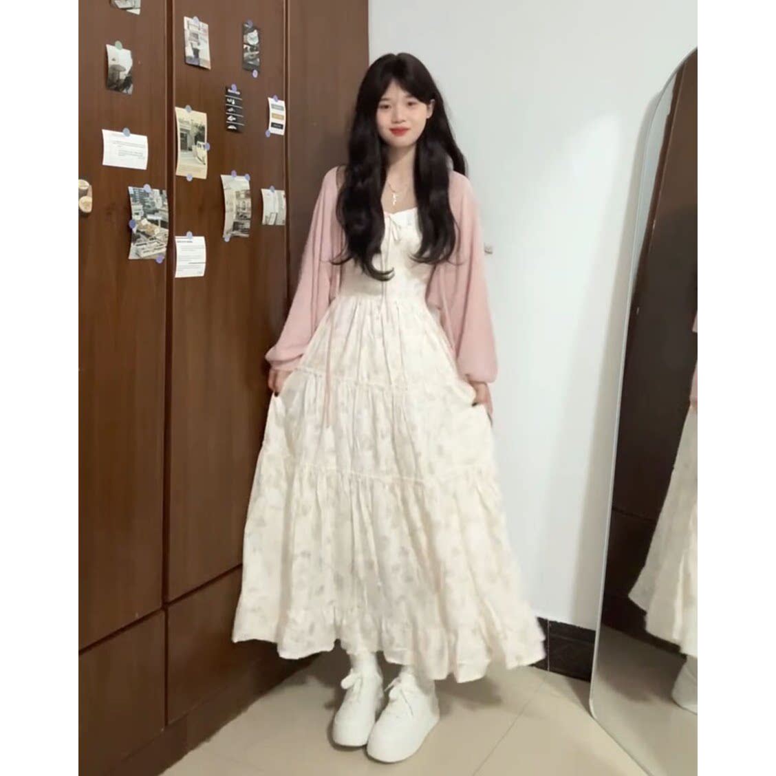 韩系温柔初恋少女风碎花