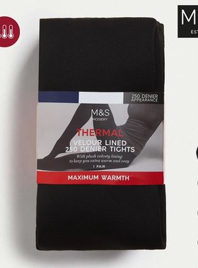 英国马莎M&S玛莎代购女冬季250D特厚科技红外加热保暖黑色连裤袜