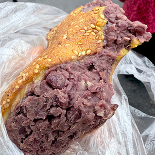 手工红帽红豆饼400g豆沙夹馅中式速冻速食面点早餐家庭袋装小面食