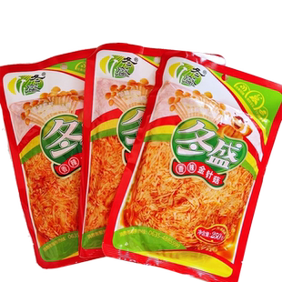 冬盛金针菇3斤大袋瓶装香辣红油味微辣爽脆即食解馋剁椒下饭菜批