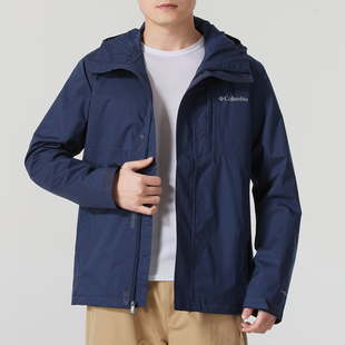哥伦比亚官方正品蓝色单薄冲锋衣2026春季新款户外防水外套运动服