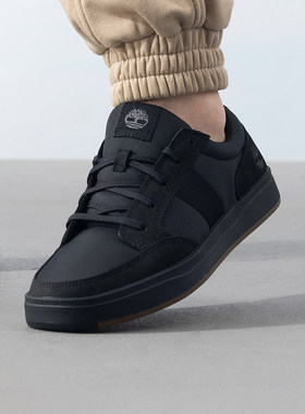 Timberland添柏岚黑色板鞋男春季新款户外休闲鞋低帮商务复古鞋子