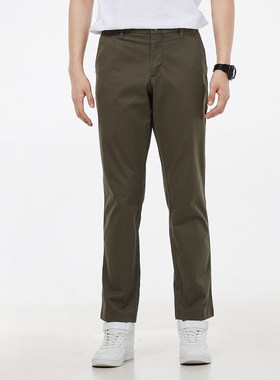 添柏岚长裤男春季新款运动裤户外休闲裤军绿色直筒裤子A2BYY