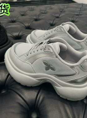 现货赵露思同款SMFK老爹鞋涟漪十字花厚底增高休闲运动鞋女