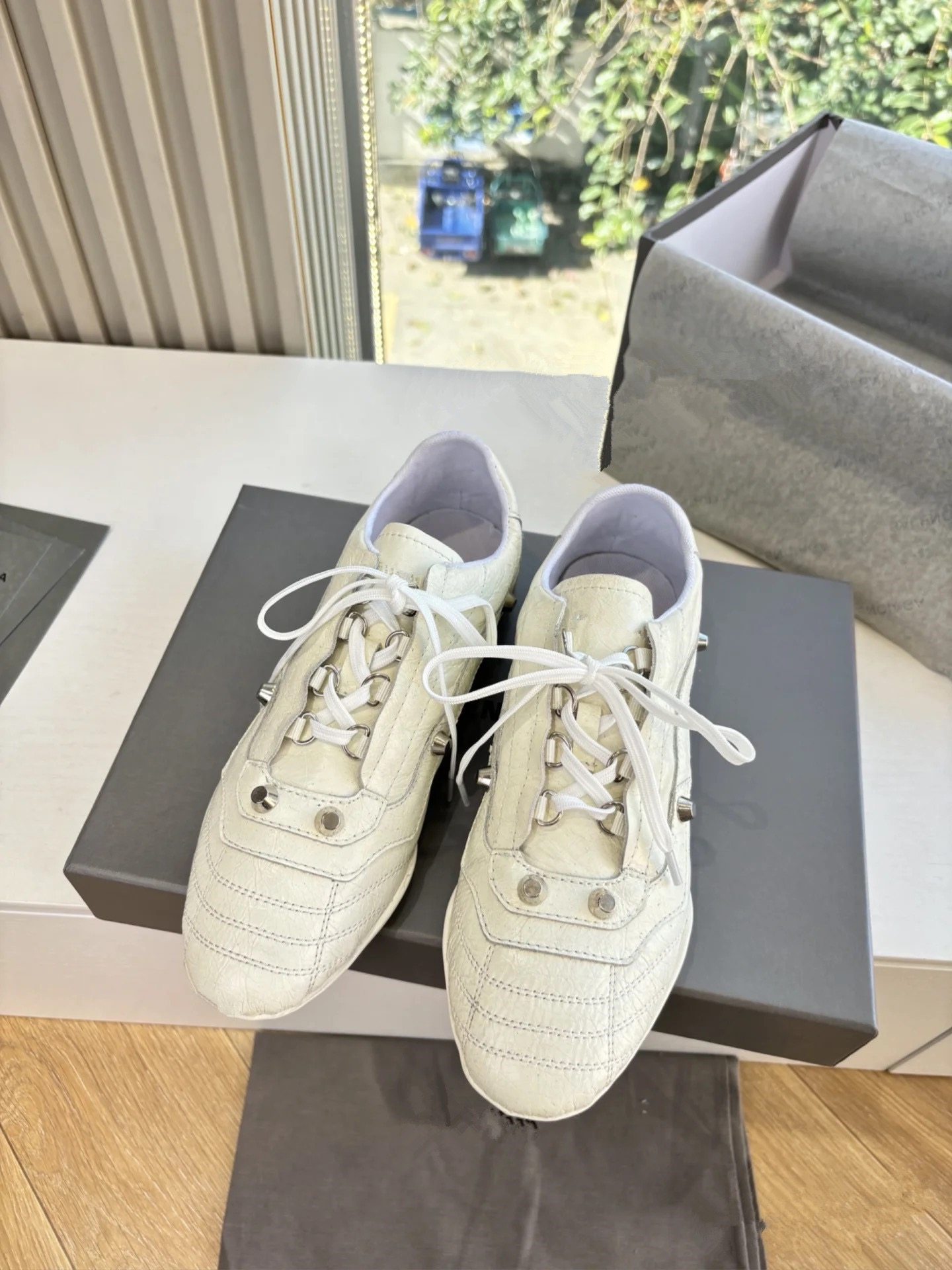 巴黎家2026真皮圆头低帮平底系带运动休闲鞋单鞋德训鞋棒球鞋女,女鞋,时尚休闲鞋,淘宝优惠券,粉丝福利购,淘宝优惠卷