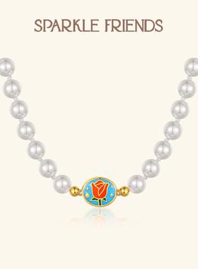 星夜玫瑰原创设计师项链