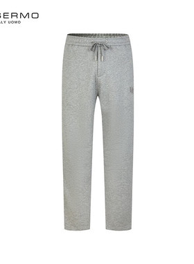 丹西摩（DOSERMO）轻奢男装直筒针织休闲裤秋冬长裤刺绣字母