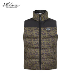 AOLAMA奥拉玛男装冬新款服饰马甲印花白鸭绒羽绒服081554752