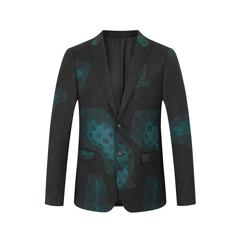 丹西摩（DOSERMO）轻奢男装印花休闲便西男士西服外套男士秋冬外