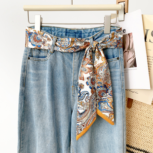 复古欧式印花腰带丝巾女裙子绑带腰链牛仔裤装饰腰饰腰绳洋气韩版