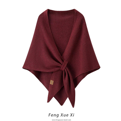 新款纯色仿羊绒三角围巾女秋季