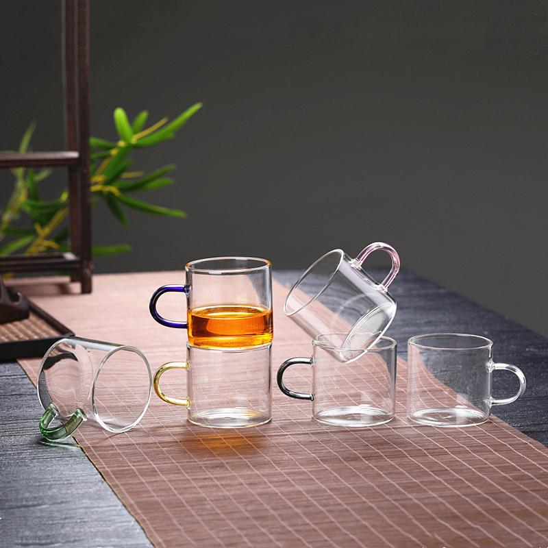 加厚耐高温防爆高硼硅玻璃小茶杯