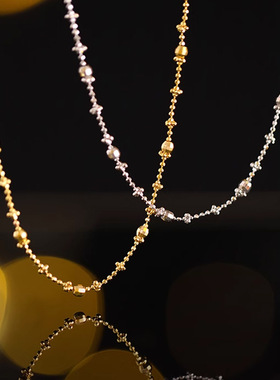 雨琦混合宝石镶嵌圆珠链男女通用