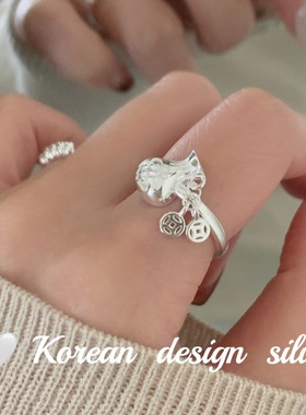 SASA银韩国亮银轻奢戒指/指环