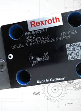 议价DREBE6X-1X/75MG24K31F1MRexroth液压元件比例减压阀电磁议