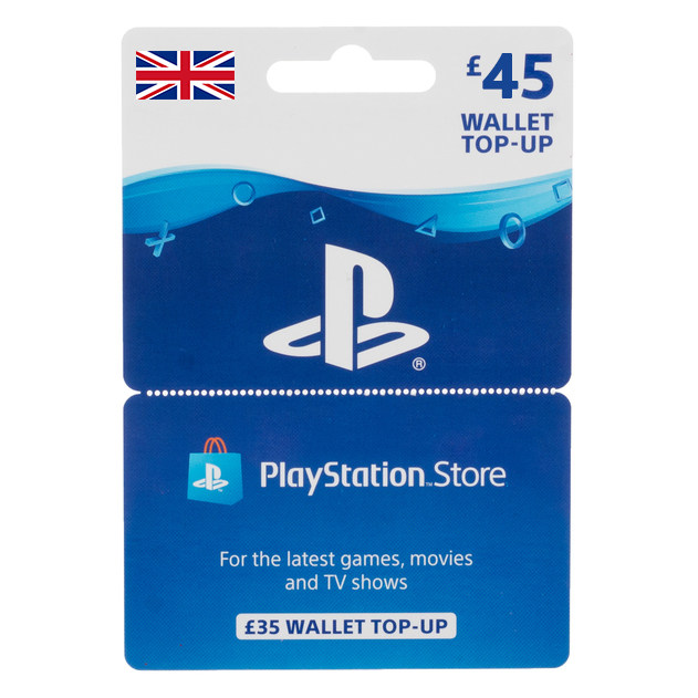 sony playstation store 45 pound gift card uk - wallet top up