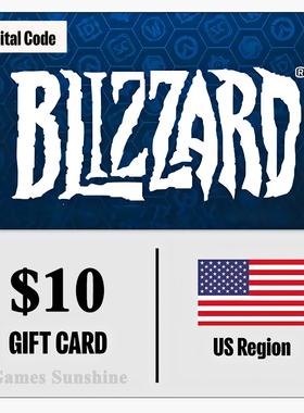 Blizzard Battle.net Store Gift Card USD$10 美国战网充值点卡