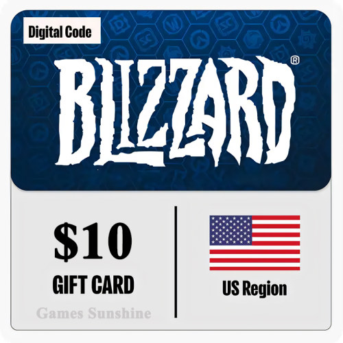 Blizzard Battle.net Store Gift Card USD$10 美国战网充值点卡