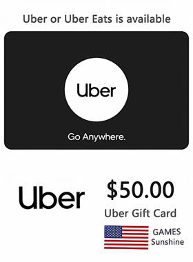USD50 Uber Eats Gift Card 美国优步打车外卖优惠券礼品卡50美元
