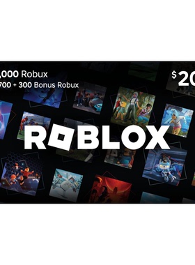 罗布乐思$20充值卡 Roblox Digital Gift Card 2000 Robux Global
