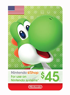 美国NS充值点卡 美服eShop45美元 美版任天堂Switch/WiiU/3DS卡券